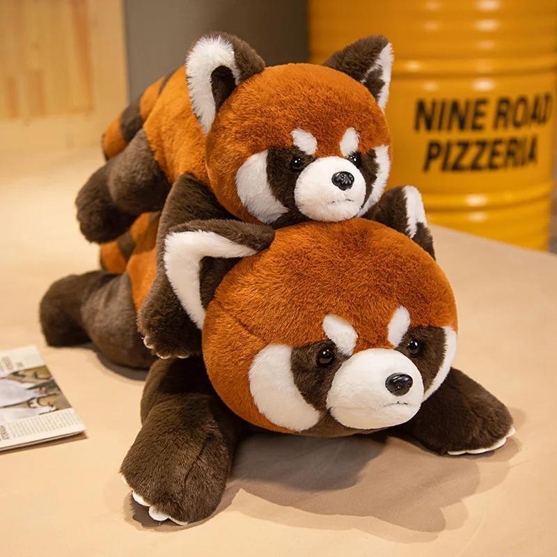 60cm Cute Panda Plushie Toy Lifelike Red Panda Stuffed Animals Raccoon Plush Toy