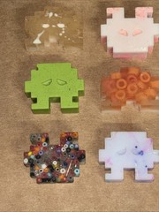 SPACE INVADERS Resin Figure Lot of 8 Urban Designer Art UK Handmade B