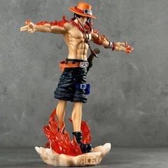 11″ One Piece Portgas D Ace Handmade PVC Cartoon Anime Action Figure Statue New