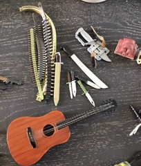 Large Vintage Hasbro 12″ GI Joe US Army Weapons Lot Rifles Machine Guns Knives