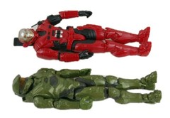 Set of 2 Halo Figurines Action Figures 11in Master Chief and Halo Spartan MK VII