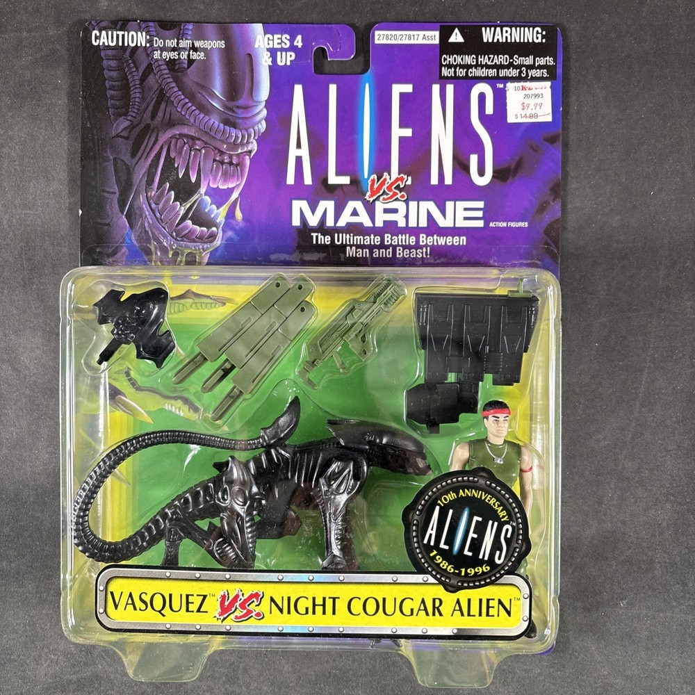 NIGHT COUGAR ALIEN VS VASQUEZ KENNER VINTAGE 1996 ACTION FIGURE TWO PACK NEW