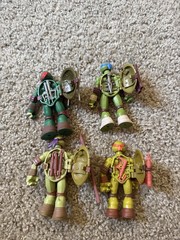Teenage Mutant Ninja Turtles Lot Action Figures 4 Battle Shell 2012 playmates