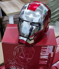 2024 Iron Man MK5 Helmet 1:1 Voice-controlled Mask Wearable Cosplay Props Gifts