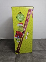 Grinch Tabletop Climber 17″ Ladder Animated Climbing Christmas Lights Musical