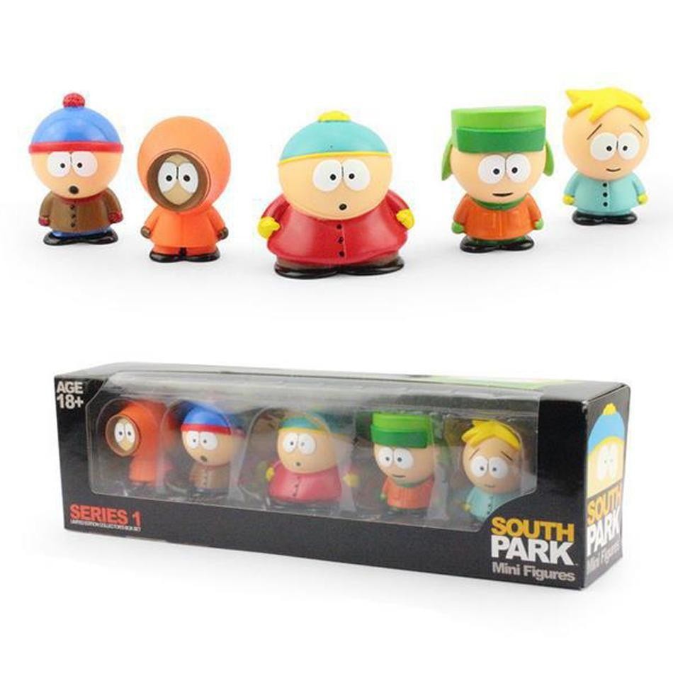 6cm 5pcs Set Southern Park Action Figure Toy Stan Eric Creative Austral Park Dol