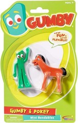 Gumby & Pokey 3″ Mini Bendables & Posable Figure Pair Fun for All Ages 3 and Up
