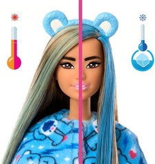 Barbie Cutie Reveal Care Bears Doll & Grumpy Bear Costume Set with 10 Surprises