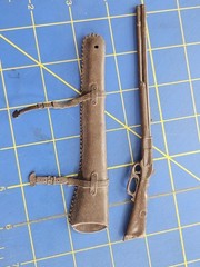 Original Vintage Marx Johnny West Brown Saddle Rifle Knife Blanket Accessory Lot