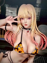 Anime Figure Inspired by Kitagawa Swimsuit 30cm PVC Model Doll Two Heads Display