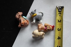 Barbie Pets Series 13 Tuxedo Cat Gold Neck Pillow Mini Flocked Lot Figure Dog