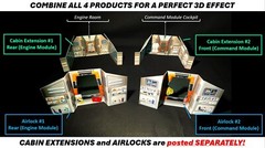 Cabin Extension – Command/Engine Module Bulkheads | 1976 Mattel Space 1999 Eagle