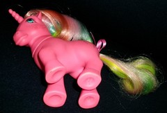 Rose: My Little Pony MLP Vintage Rainbow Unicorn Pinwheel EXCELLENT glittery G1