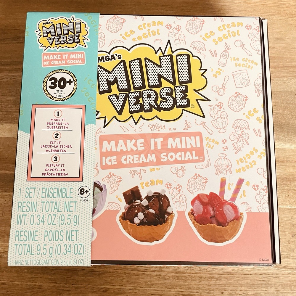 MGA’s Miniverse Make It Mini Food/Ice Cream Social Brand NEW