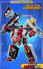 Metal CardbotW Tachy Savannard Bloodwing Transforming Robot Car Toy Bundle Korea