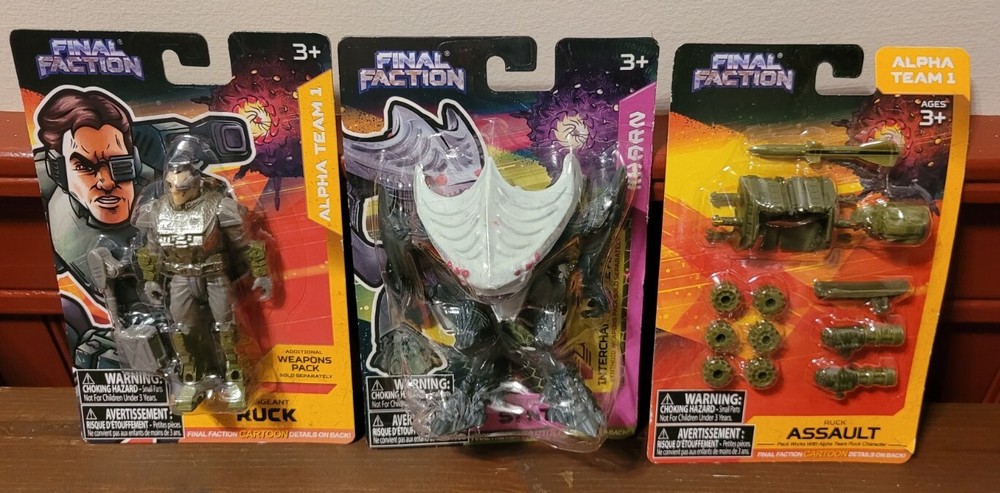 Final Faction Figure & Action Lot of 3 – Sergeant Ruck, Assault, Hive Synthoid