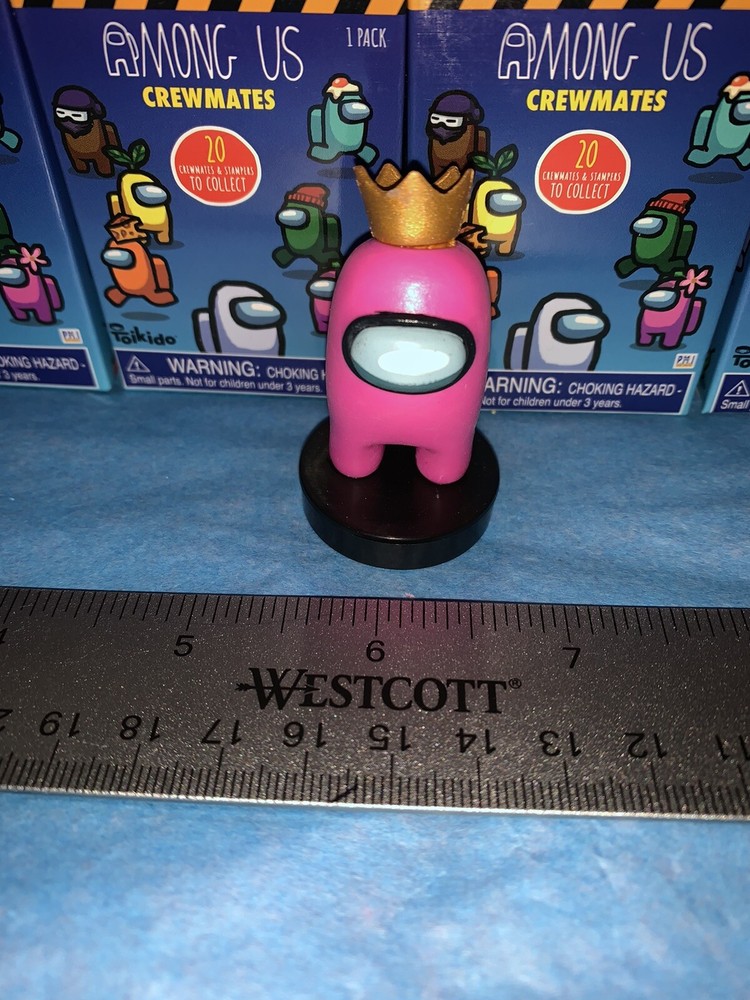 Toikido AMONG US Crewmates Stampers Blind Vinyl Mini HtF * PINK Gold CROWN Ghost