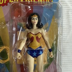McFarlane DC Super Friends Wonder Woman, Batman, & Superman Red Platinum Figures