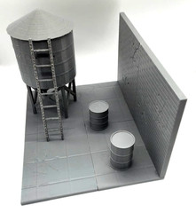 Urban Rooftop Alley Diorama – 1:12 Scale Unpainted Model Kit for 6″ Figures