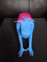 SIGNED Ron English LADY LIPS BLUE/PINK Vinyl Toy Figure Popaganda LE 45/50