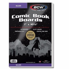 BCW Silver Comic Book Backer Boards Pack of 100 Acid Free 24 PT New