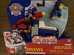 Paw Patrol Fire Rescue Chase with Figure Rescue Fire Cruiser Truck Launcher New