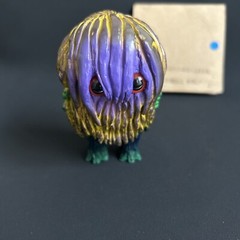 Monstock Mini Borugogon Purple/Yellow Body Green Feet Sofubi Figure Kaiju Sofvi
