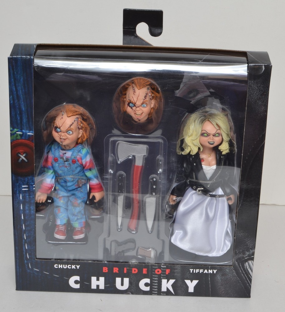 BRIDE OF CHUCKY Chucky & Tiffany 2 Pack 5″ Figure Set NEW NECA PLEASE READ !!!