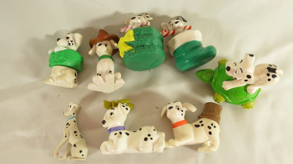 8 Vintage Disney’s 101 Dalmatians PVC Plastic Figures Cake Topper Lot