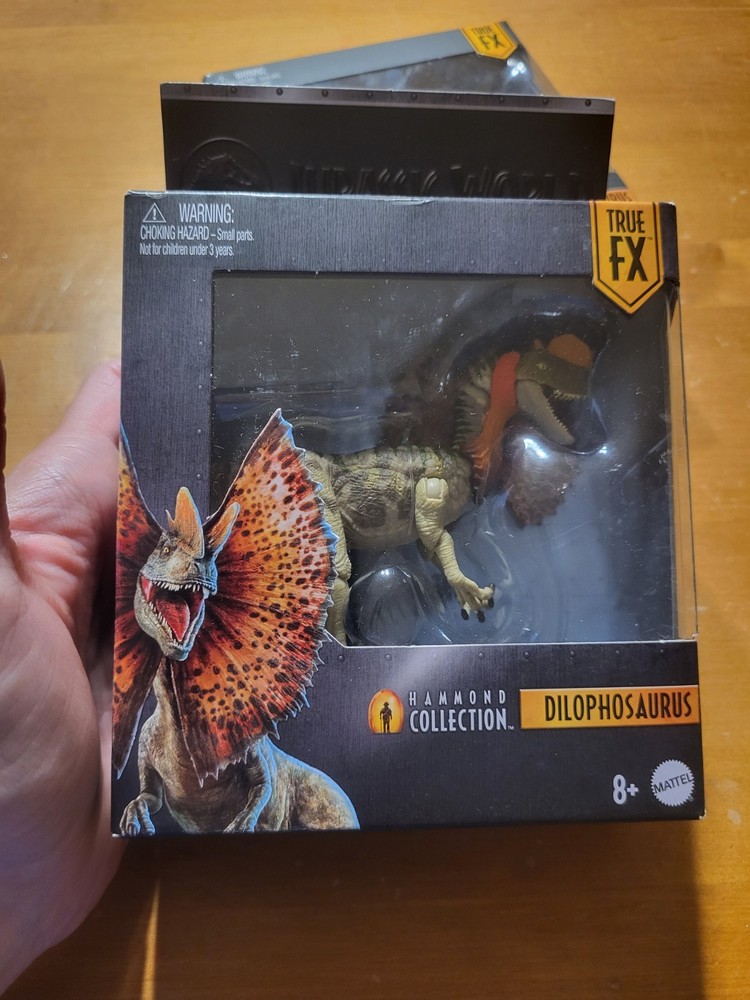 Jurassic World Hammond Collection DILOPHOSAURUS Dinosaur Mattel Park READ