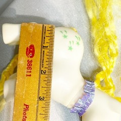 My Little Pony Cream Body Yellow Hair Green Stars Brown Eyes Purple Neck Decor
