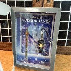 KEWPIE Baby as EDWARD SCISSORHANDS 1″ Mini Figure KEYCHAIN CHARM Movie Toy 2008