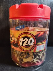 CORPS ELITE PLASTIC TOY SOLDIERS 100 PIECE BUCKET TAN SOLDIERS LANARD INCOMPLETE