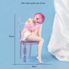 Re:Zero Rem Ram Sitting on Chair Figure Cute PVC Action Figure Collectible
