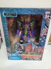 Dino-Tech Warriors Battle Pack Robot Transforms To Dinosaur Epic 8″ Purple NIB