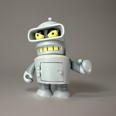 Kidrobot Futurama Series 1 Bender 1/16 + Kidrobot Futurama Mini Series 1 – Leela