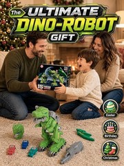Magnetic Dinosaur Transforming Robot Toys for Boys, 4-in-1 Action Figure for …