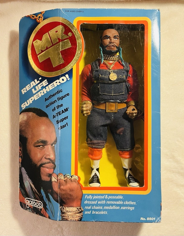 Mr. T, B.A. Baracus of The A-Team – 12″ Figure Doll, VTG 1983 Galoob, NEW / MIB