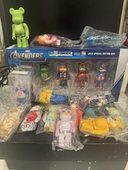 Lot Of Bearbrick 100% Medicom Toy Avengers Hulk Flags Anime Marvel Be@rbrick