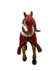 Simba Medieval Kingdoms Jousting Knight Horse Figure Red/Silver & Black/Purple