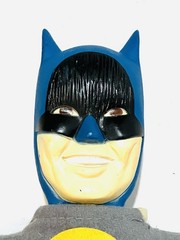 Vintage Plush Batman With Hard Plastic Face Window Cling Suction Cups 7″ Doll
