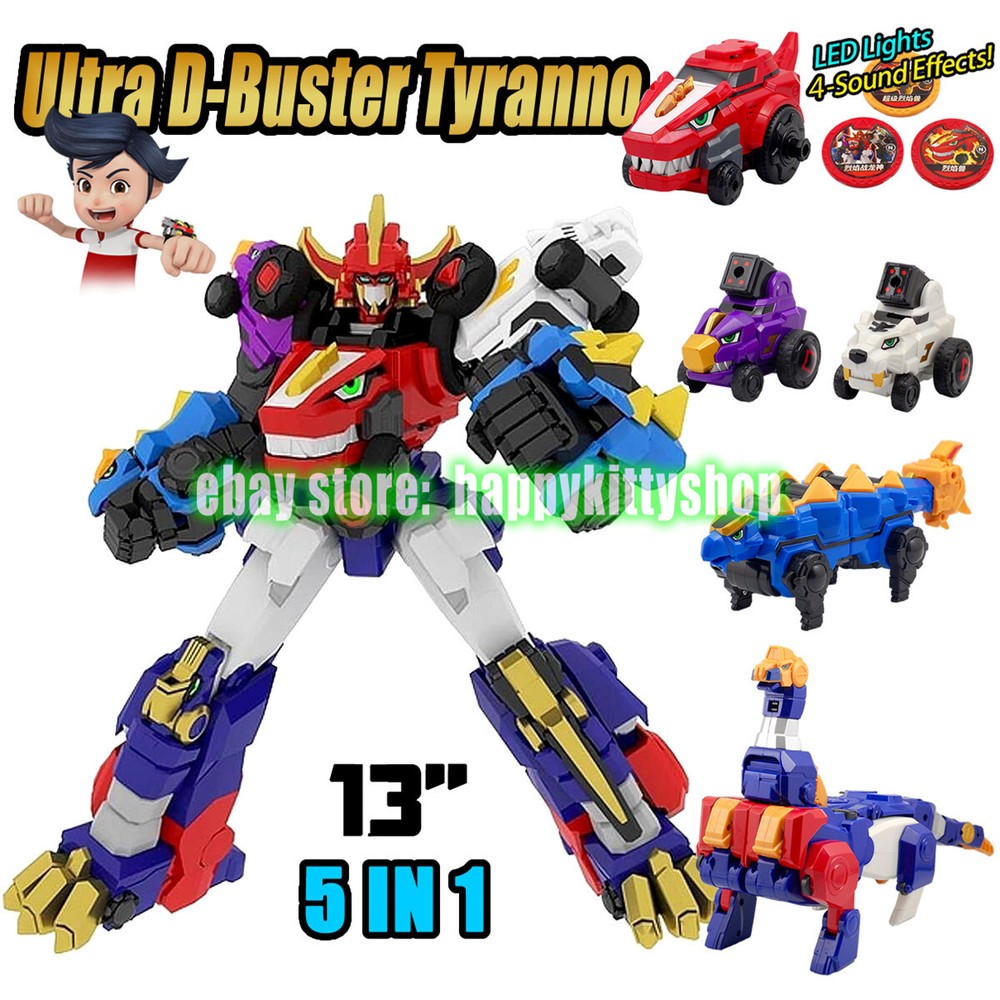 Dino Core Ultra D-Buster Tyranno Figure Dinosaur Toys Transform Robot Combiner