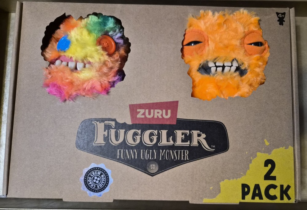 ZURU FUGGLER 9INCH PLUSH 2 PACK SIR SPLODGE& SQUIDGE NIB