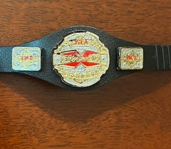 TNA X Division Title Belt Action Figure AEW WWE Jakks Rare Red Gold Black
