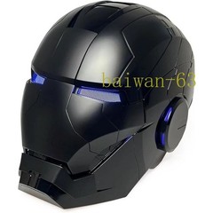 US STOCK Iron Man 1:1 Matte Black MK5 Helmet Deformable Voice Control Wearable