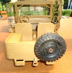 RARE 1967 Rat Patrol Jeep Desert Army Vehicle + Figures + Box + Accessories Marx