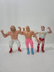 Vintage LJN Wrestling Lot of 3 Roddy Piper, Big John Stud, Jesse Ventura Figures
