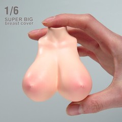 1/6 Female Pale Huge Breast Kits Cover Model Fit 12” PH TBL Figure Body Doll
