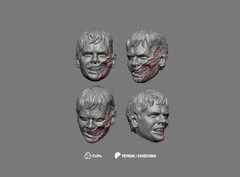 Sinners Smoke Stack Unpainted 5 Head Pack Custom Marvel Legend Figure 1/12 Scale