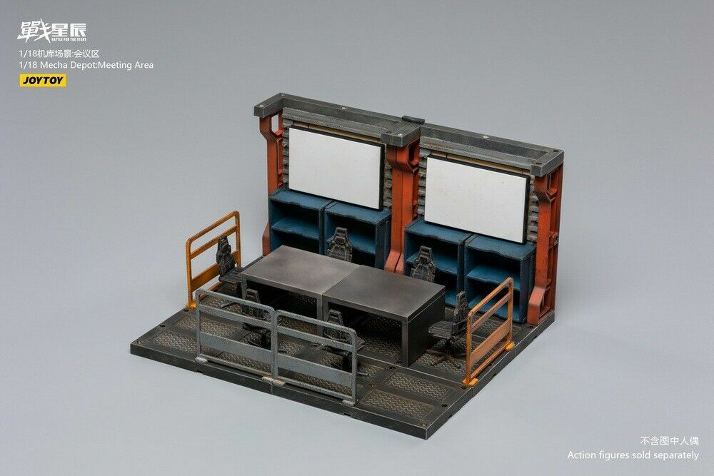 New JOYTOY 1/18 Diorama Mecha Depot Meeting Area Scene Model Toys In Stock Gift